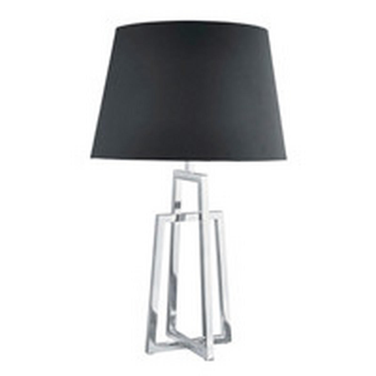BORDSLAMPA York 36/36/60 cm   - kromfärg/svart, Lifestyle, metall/textil (36/36/60cm)