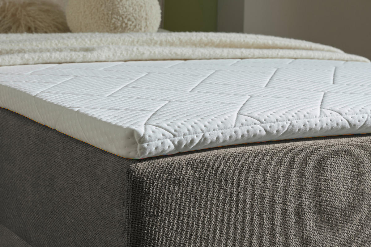 BOXBETT 120/200 cm  in Dunkelgrau  - Chromfarben/Dunkelgrau, Trend, Kunststoff/Textil (120/200cm) - Boxxx