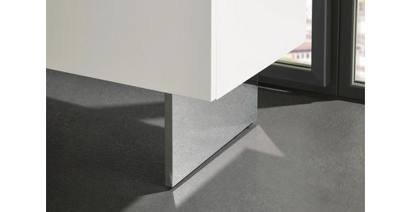 SIDEBOARD - Edelstahlfarben/Weiß, Design, Glas/Holzwerkstoff (210/77/48cm) - Dieter Knoll
