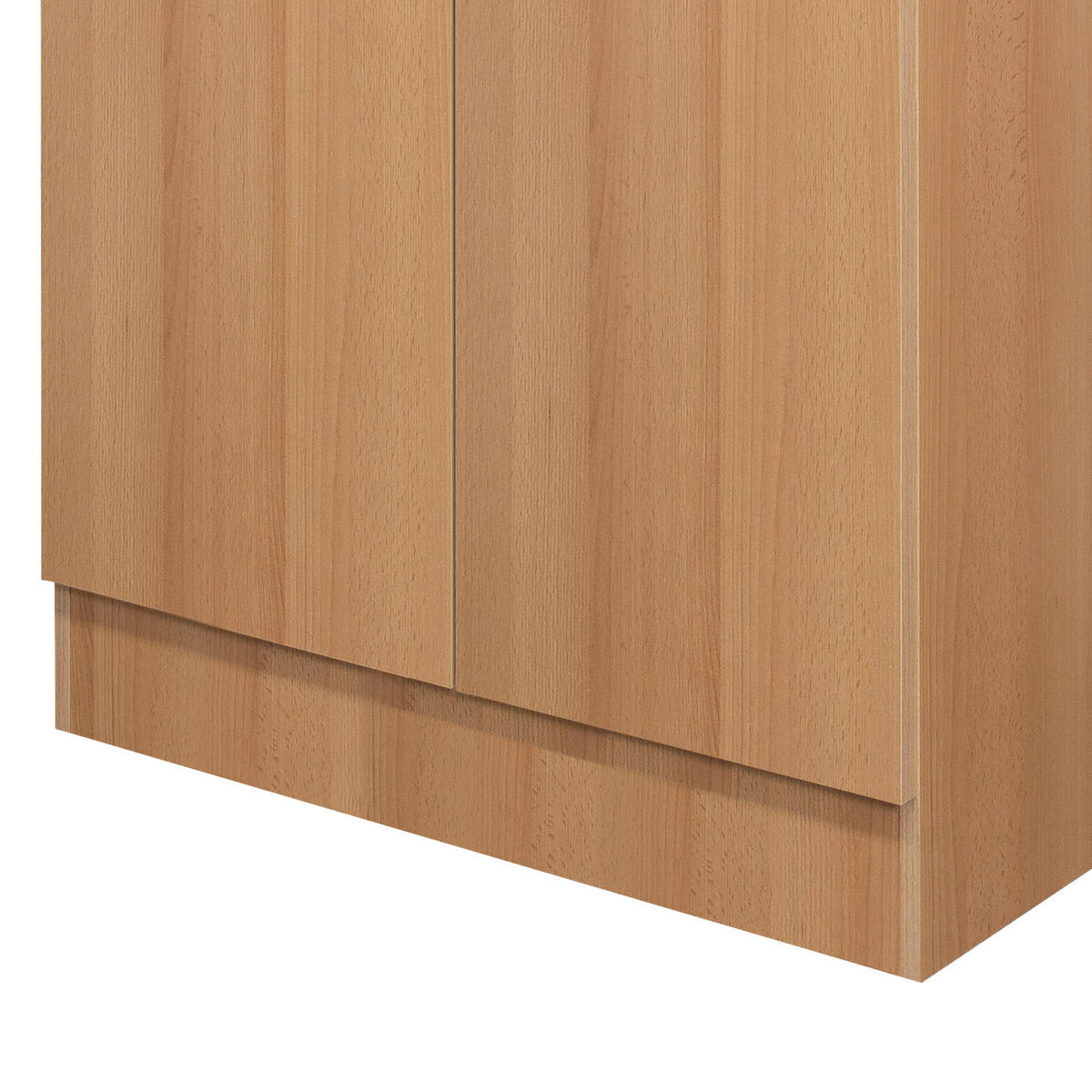 SPÜLENUNTERSCHRANK 100/85/57 cm  in Buchefarben  - Edelstahlfarben/Beige, MODERN, Holzwerkstoff/Kunststoff (100/85/57cm) - FlexWell