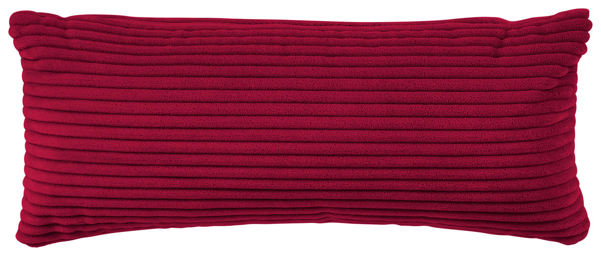 ECKSOFA in Cord Rot  196/303 cm  - Rot/Schwarz, Design, Kunststoff/Textil (196/303cm) - Livetastic