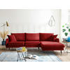 ECKSOFA Eckteil  ROSSANA-2S.REC Dunkelrot  - Dunkelrot, MODERN, Holz/Textil (258/160cm) - MID.YOU