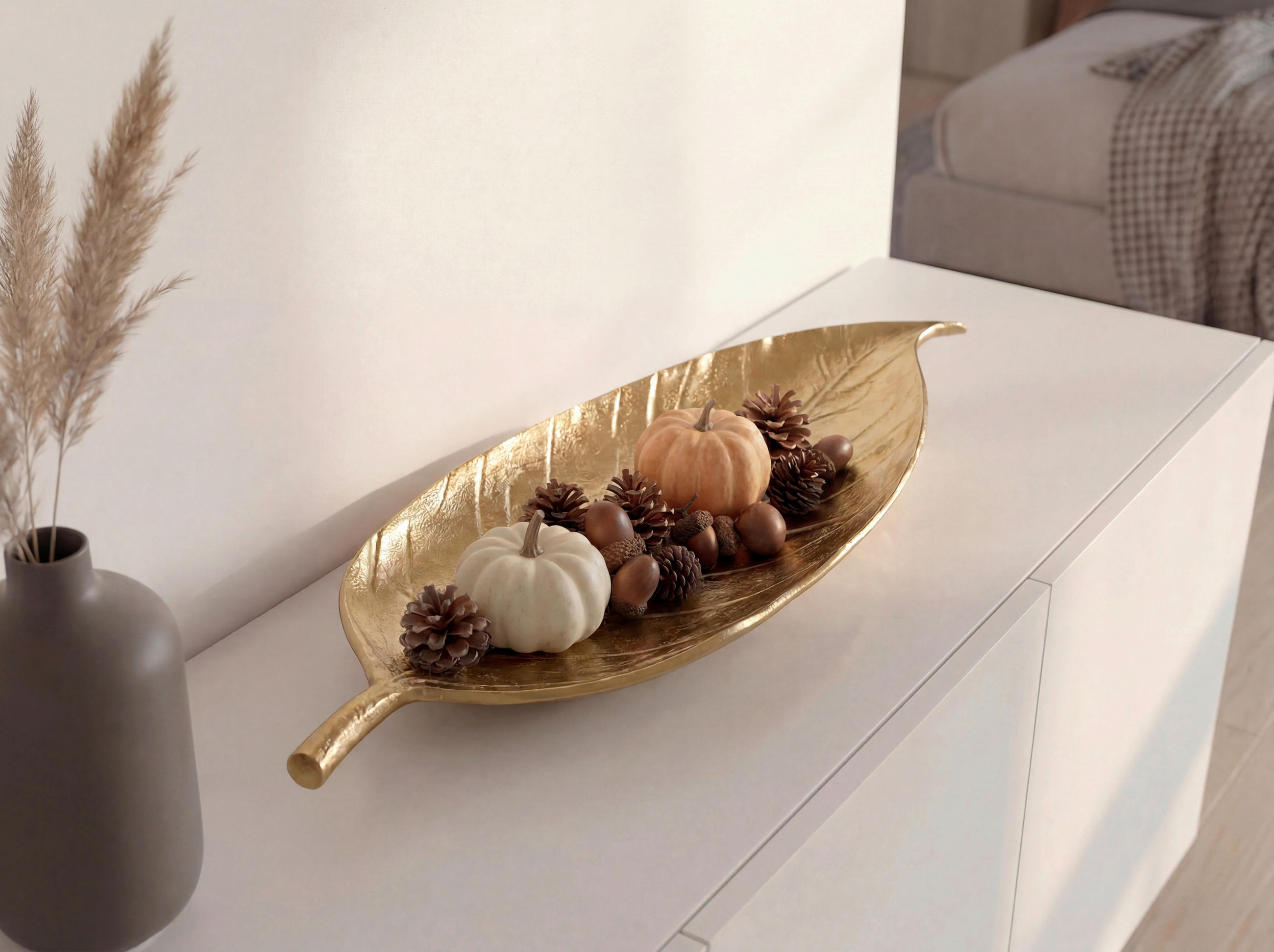 Livetastic Dekoschale Gold 61x4x18 cm