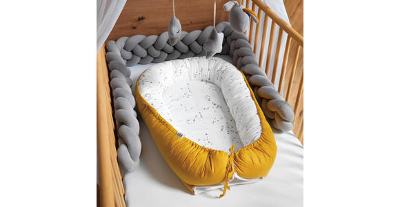 GITTERBETT Yunai 144,6/78/83,5 cm - Eichefarben/Anthrazit, Trend, Holzwerkstoff/Metall (144,6/78/83,5cm) - My Baby Lou