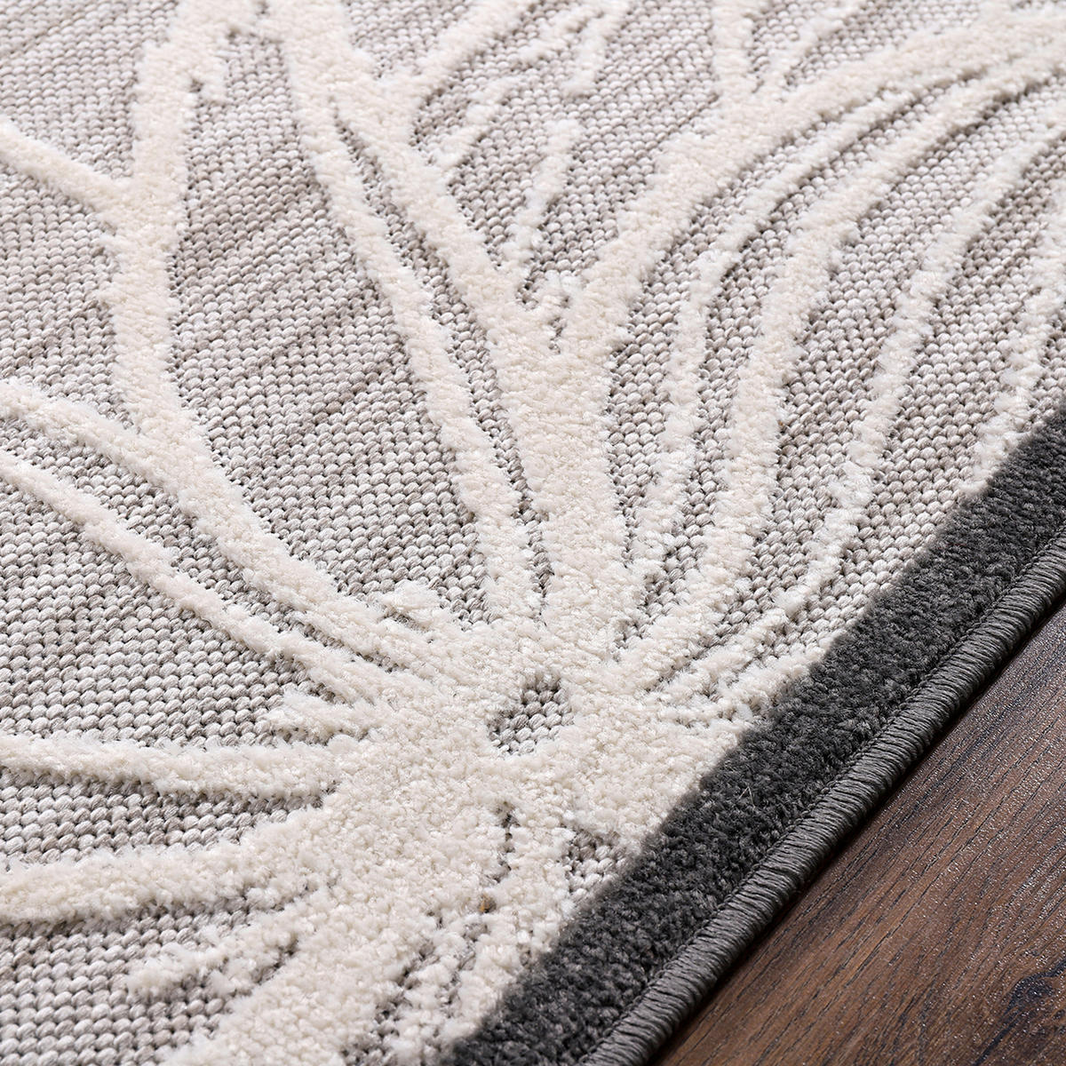 STAZA 80/200 cm   plava, siva, bijela  Floral  - bijela/siva, Lifestyle, tekstil/plastika (80/200cm)