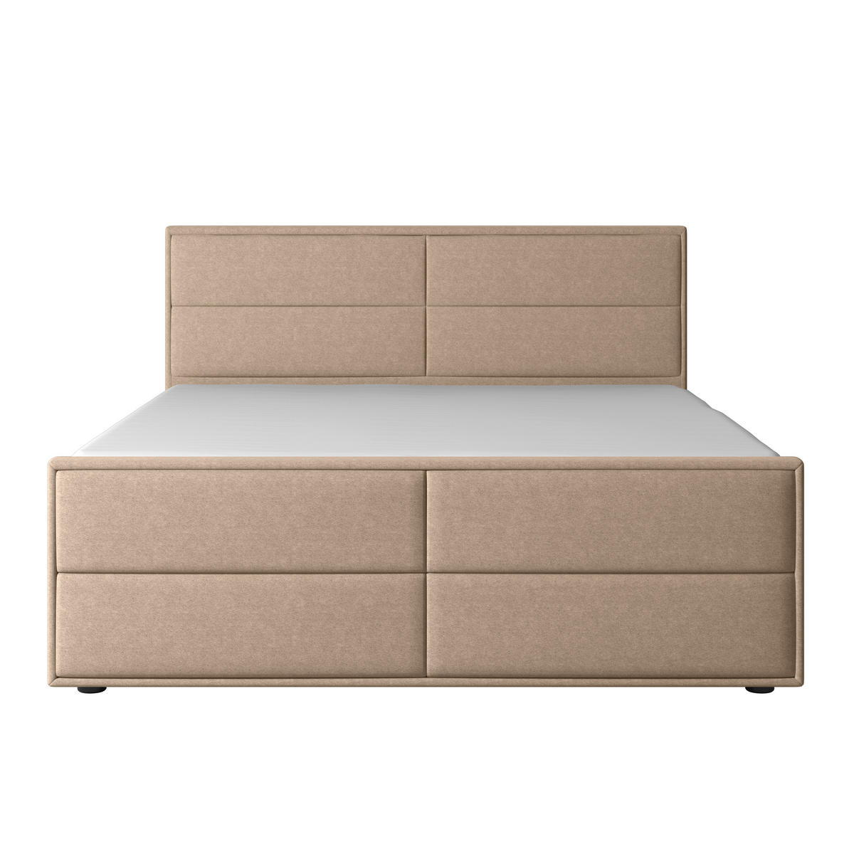 BOXSPRINGBETT 180/200 cm  in Naturfarben  - Schwarz/Naturfarben, Modern, Karton/Holz (180/200cm) - MID.YOU