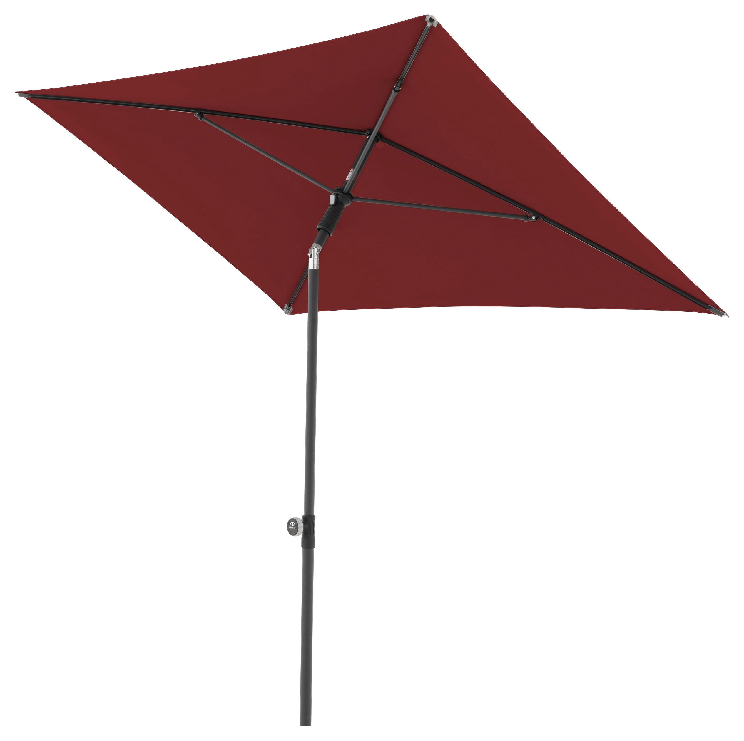 SONNENSCHIRM ca. 200x120 cm Bordeaux  - Bordeaux/Schwarz, Design, Textil/Metall (120/200cm) - Doppler