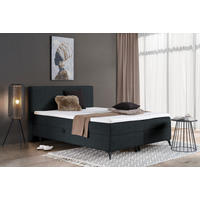 BOXBETT 140/200 cm  in Dunkelgrau  - Dunkelgrau/Schwarz, Design, Holz/Holzwerkstoff (140/200cm) - Xora