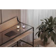 AKKU-TISCHLEUCHTE 12,2/11,2 cm  - Transparent/Schwarz, LIFESTYLE, Kunststoff (12,2/11,2cm) - Novel