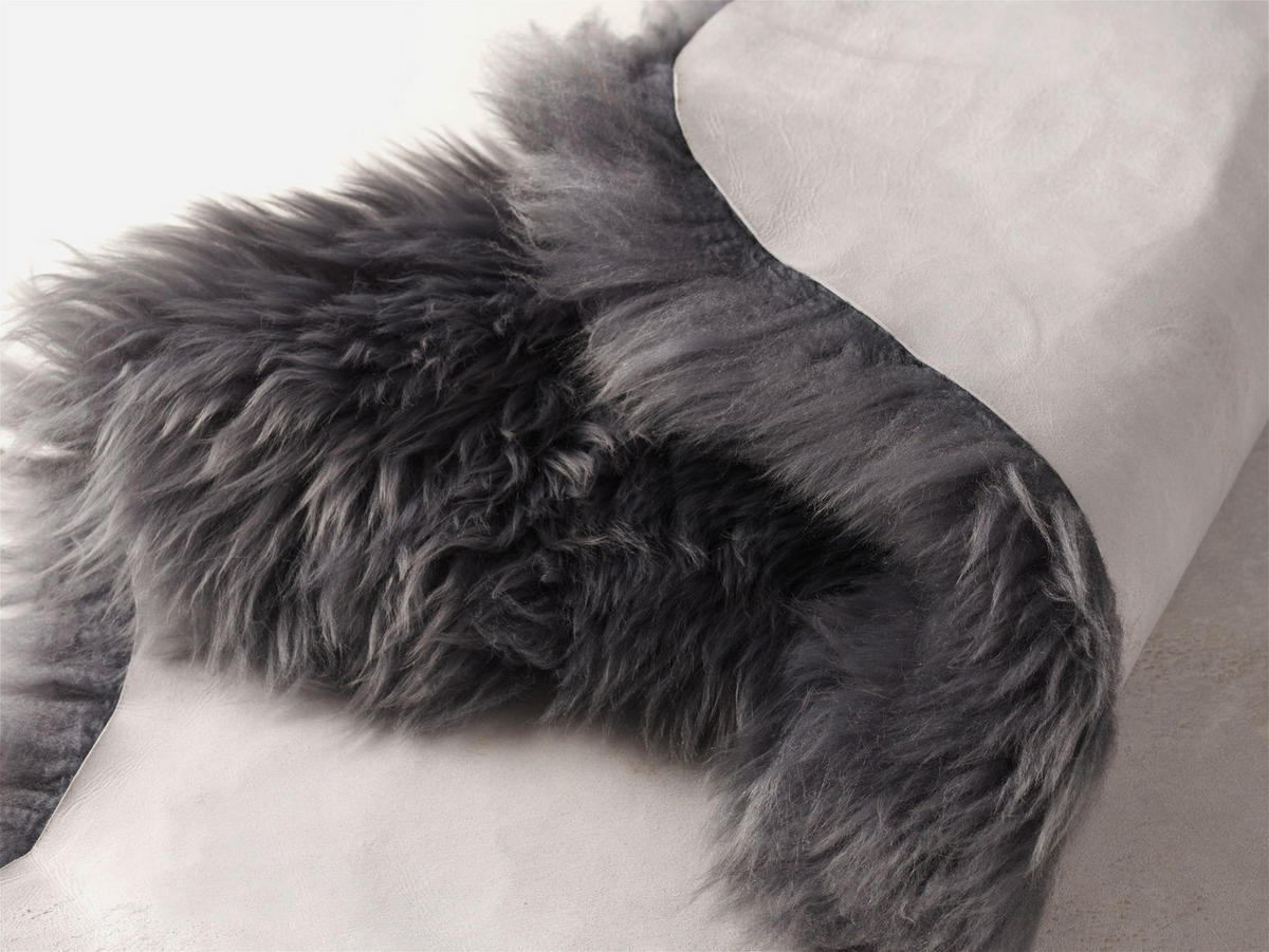 SCHAFFELL 60/90 cm LF-grau Grau Tierform  - Grau, Natur, Fell (60/90cm) - Linea Natura