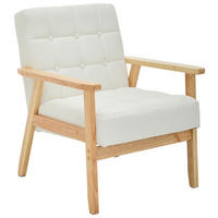 KRESLO, textil, biela - biela/prírodná farba, Trend, drevo/textil (64/77,5/67cm) - P & B