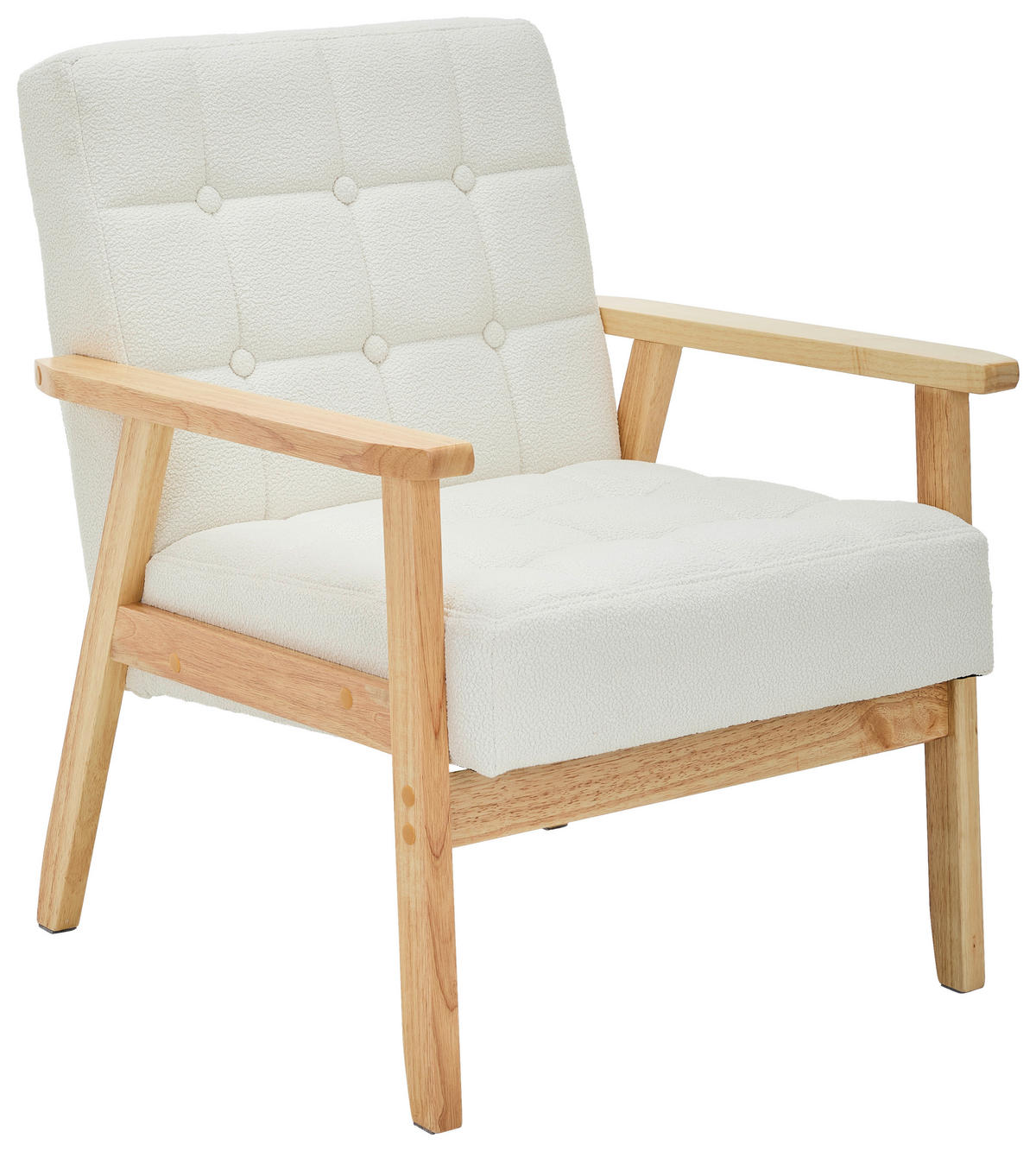 KRESLO, textil, biela - biela/prírodná farba, Trend, drevo/textil (64/77,5/67cm) - P & B