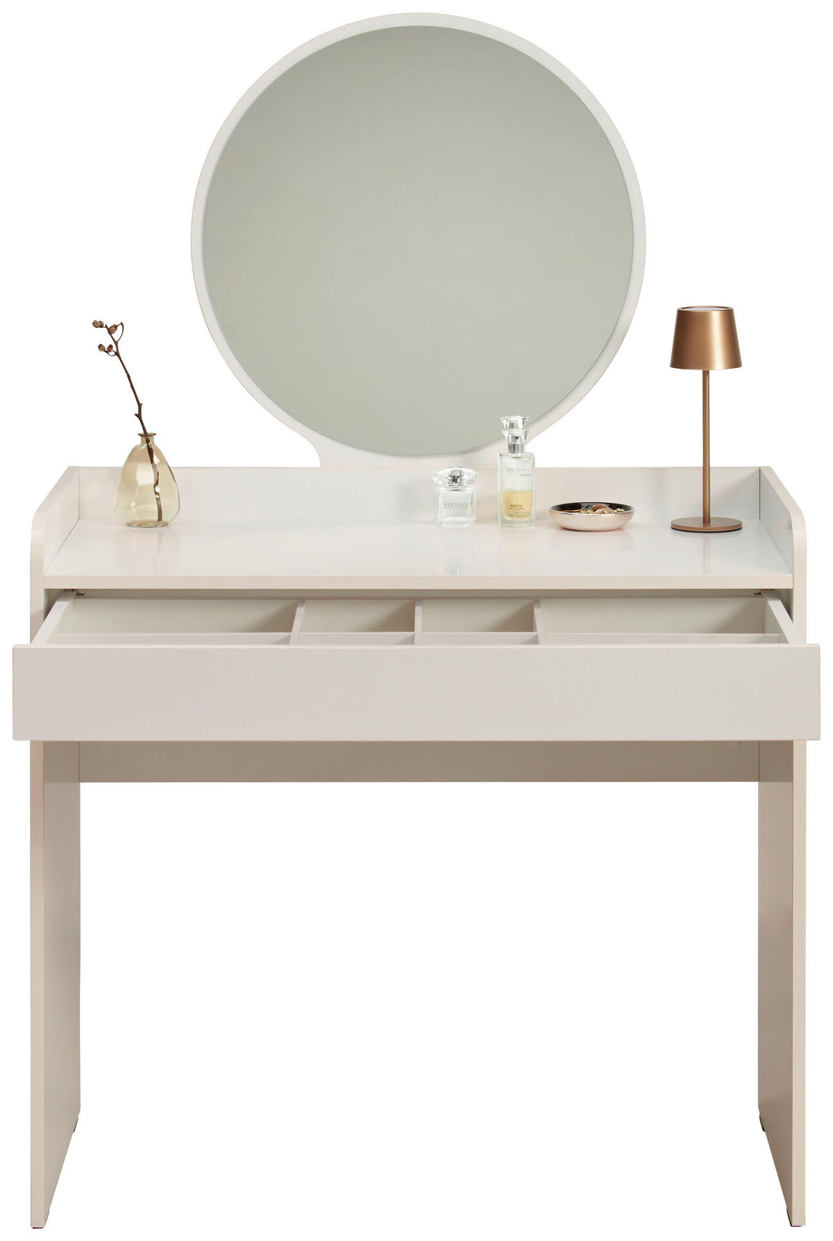 SCHMINKTISCH in Weiß  - Weiß, Design, Glas/Holzwerkstoff (90/47/142cm) - Carryhome