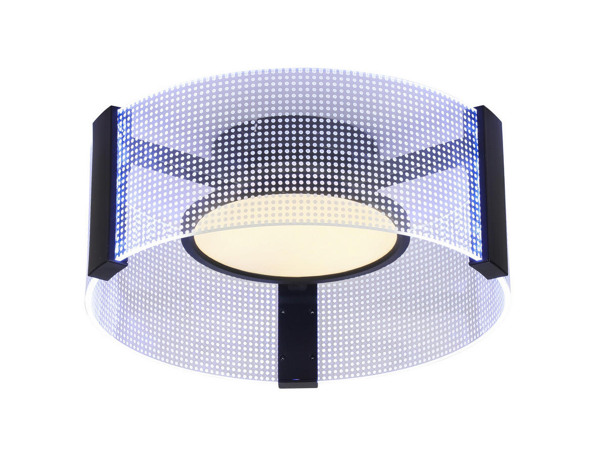 LED-DECKENLEUCHTE 40/16.5 cm   - Transparent/Weiß, Design, Kunststoff/Metall (40/16.5cm) - Novel