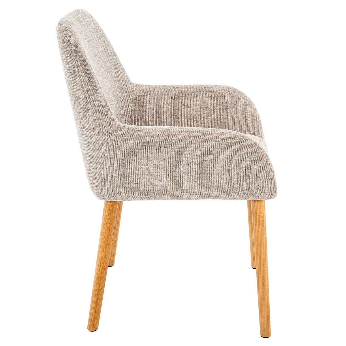 ARMLEHNSTUHL-SET 2 Stück  in Webstoff  - Beige/Naturfarben, MODERN, Holz/Textil (57/85/59cm) - MID.YOU