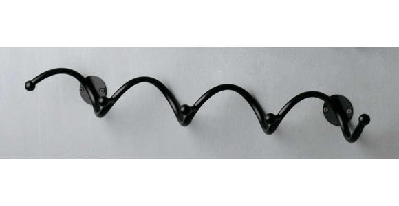 GARDEROBENLEISTE in Schwarz - Schwarz, Design, Metall (67/9/14cm) - Carryhome