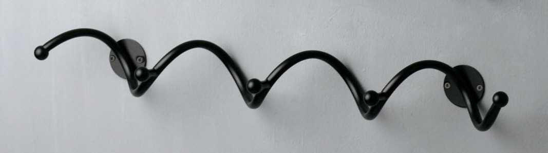 ŠATNÍ LIŠTA - černá, Design, kov (67/9/14cm) - Carryhome