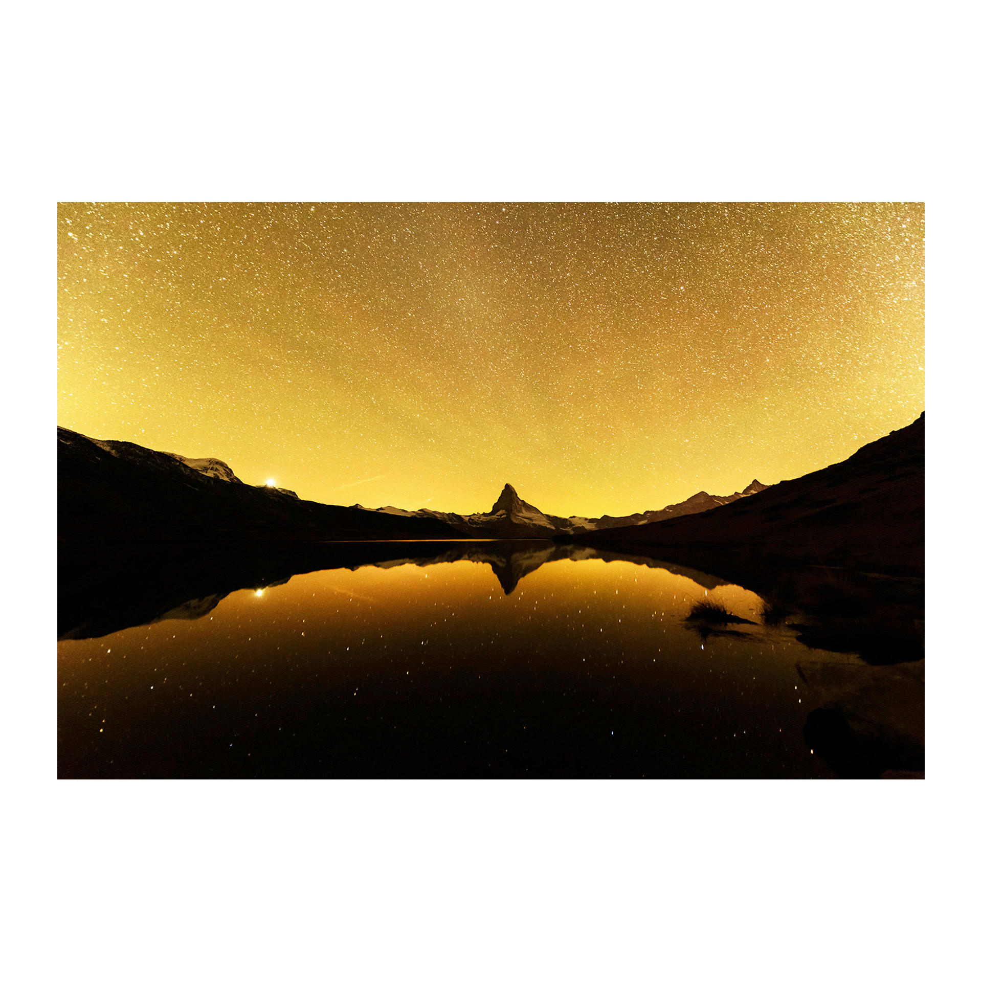 LEINWANDBILD Landschaft & Natur 85/113 cm  - Goldfarben/Multicolor, Basics, Holz/Textil (85/113cm)