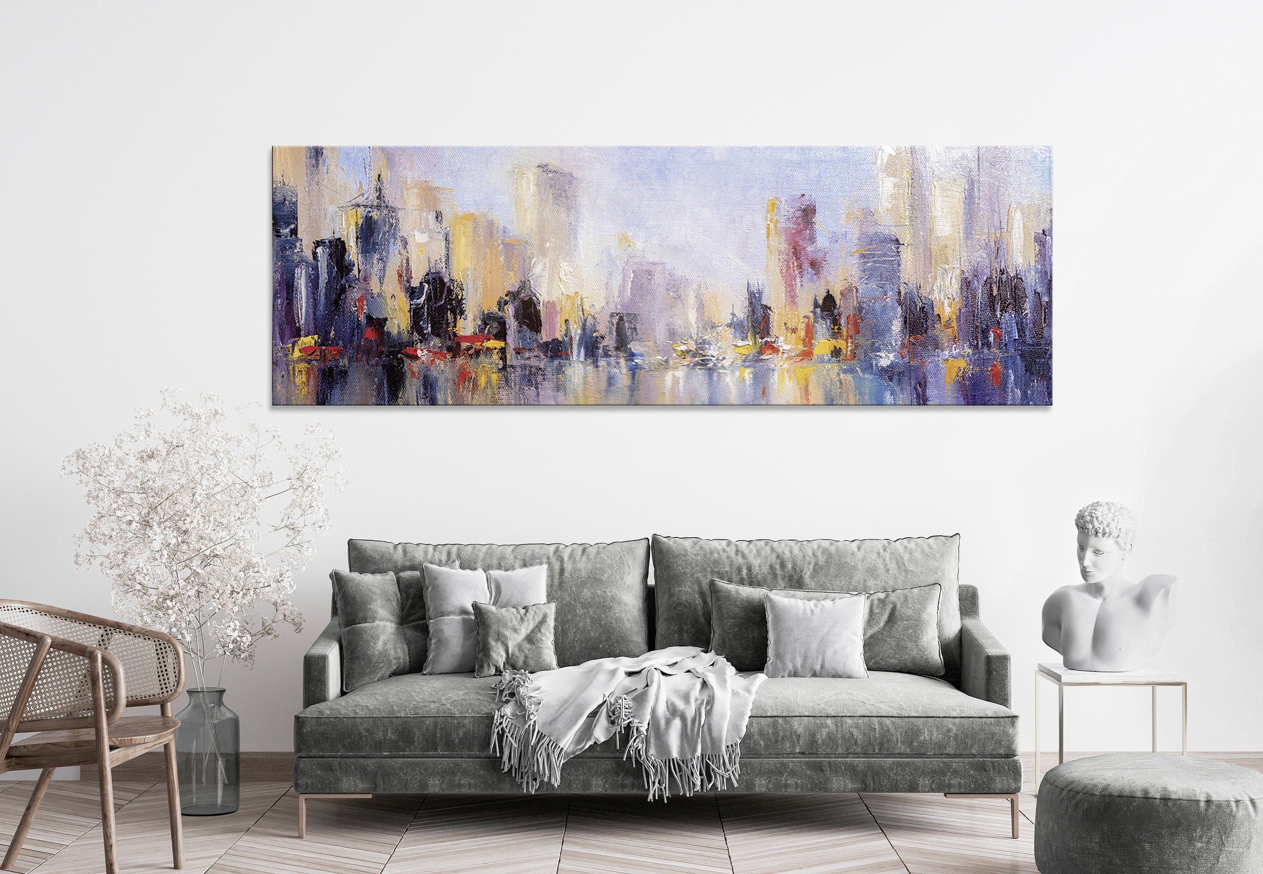 KEILRAHMENBILD Städte 180/60 cm  - Multicolor, Basics, Holz/Papier (180/60cm)