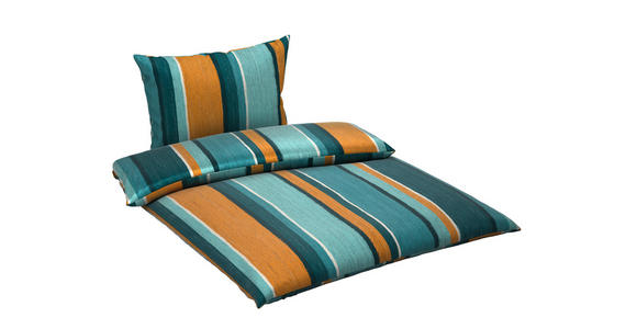 BETTWÄSCHE CUBY Satin 140/200 cm  - Petrol, KONVENTIONELL, Textil (140/200cm) - Novel