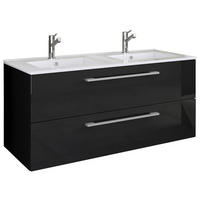 WASCHTISCHKOMBI 111 cm  - Schwarz/Weiß, MODERN, Keramik/Holzwerkstoff (111cm) - MID.YOU