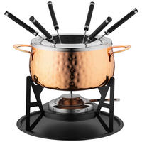 FONDUESET  - Schwarz/Kupferfarben, Trend, Metall (25/19,5/23cm) - Mäser