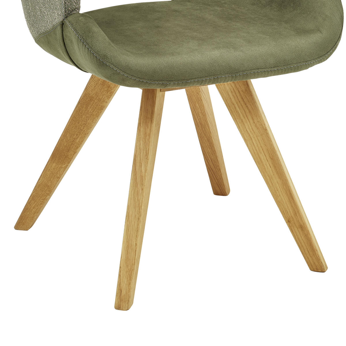 ARMLEHNSTUHL  in Webstoff  - Eichefarben/Creme, Design, Holz/Textil (58/83/59cm) - Linea Natura
