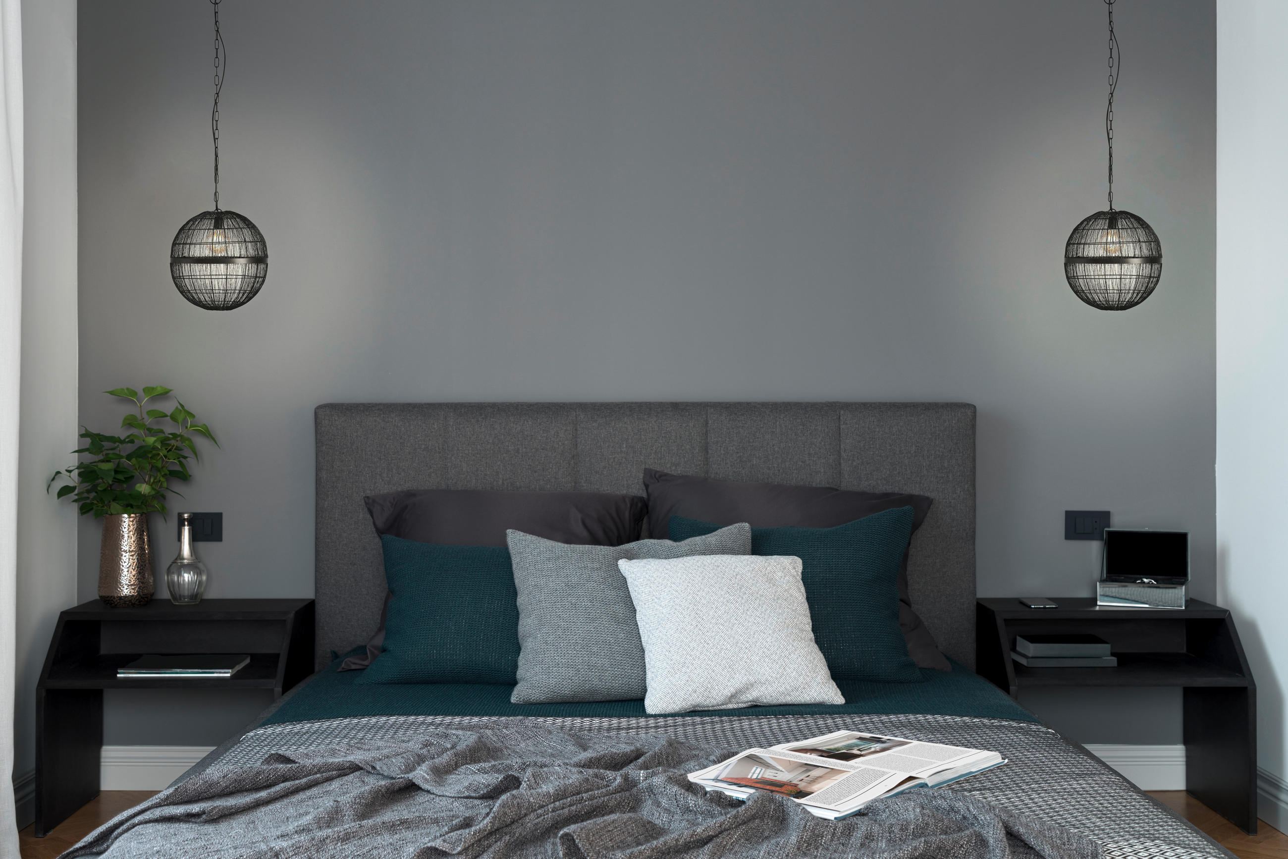 HÄNGELEUCHTE 40/120 cm   - Schwarz, Basics, Metall (40/120cm) - Globo