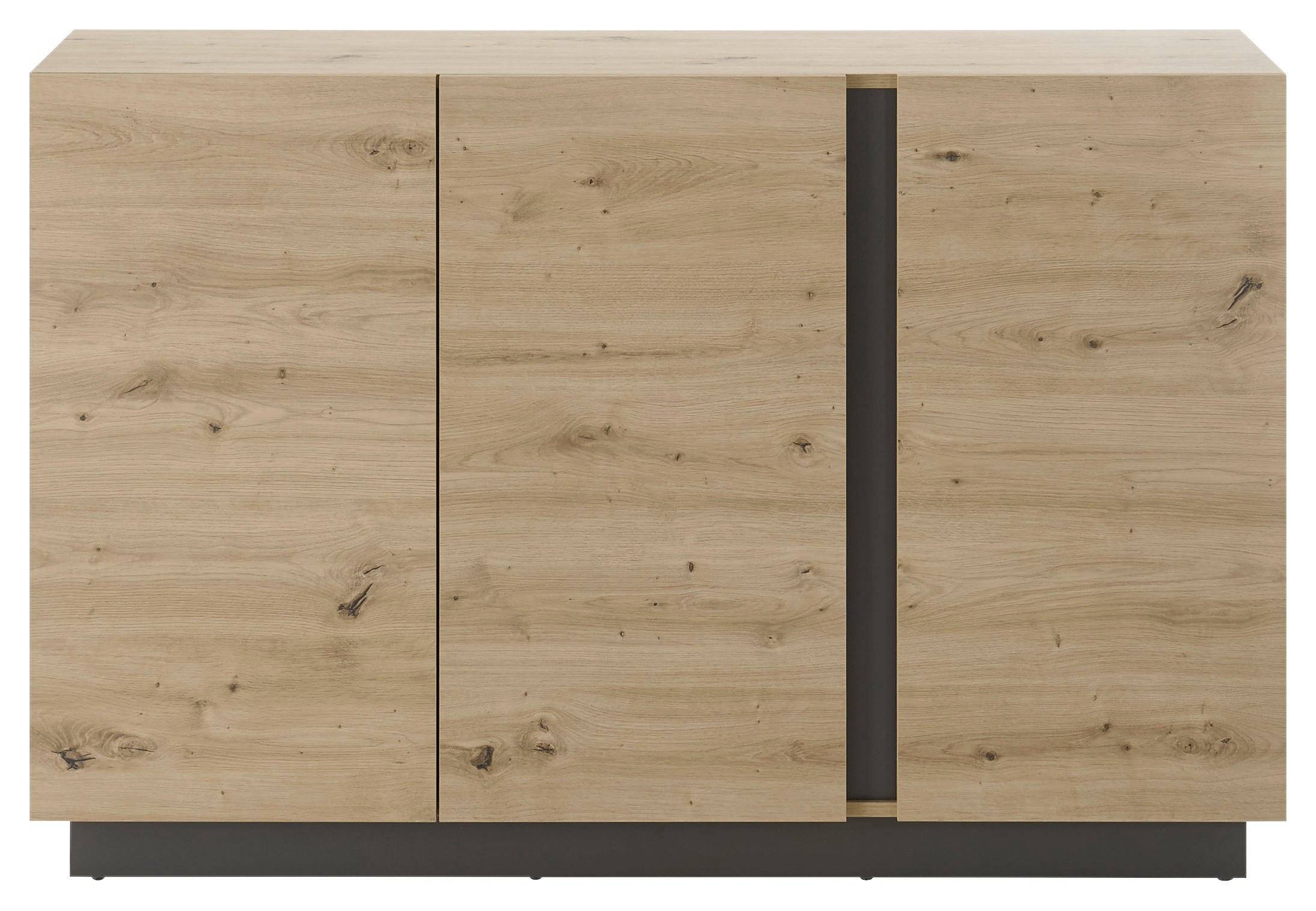 Mid.you Sideboard Grau, Eiche Artisan 138x91x40 cm