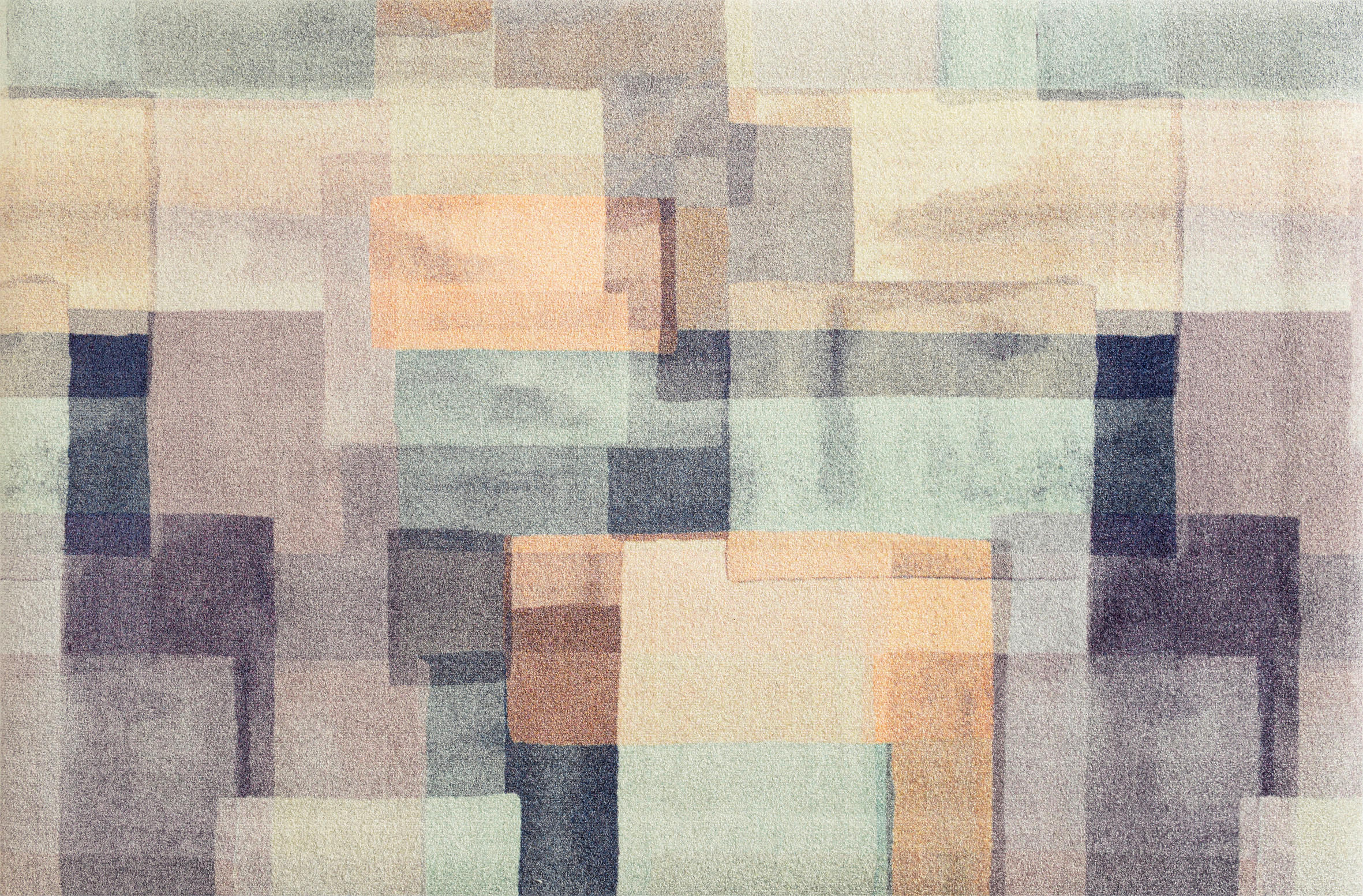 FLACHWEBETEPPICH 110/175 cm Gentle Blocks Grau  - Grau, Design, Kunststoff/Textil (110/175cm) - wash+dry