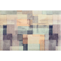 FLACHWEBETEPPICH 110/175 cm Gentle Blocks Grau  - Grau, Design, Kunststoff/Textil (110/175cm) - wash+dry