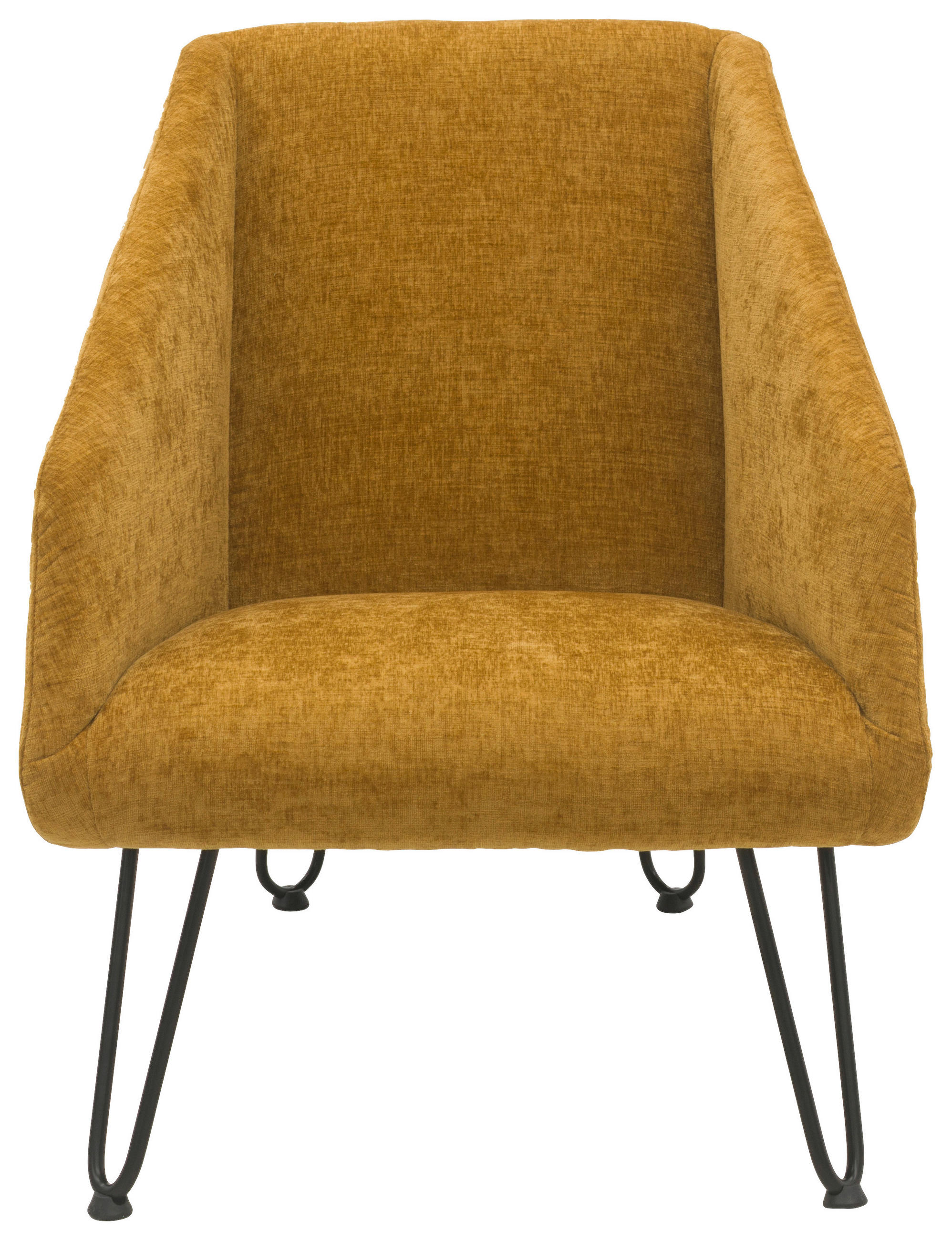 SESSEL in Chenille Goldfarben  - Goldfarben/Creme, Basics, Textil/Metall (60/71/83cm) - Livetastic