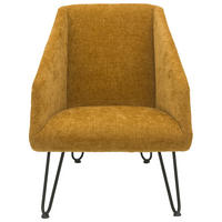 SESSEL in Chenille Goldfarben  - Goldfarben/Creme, Basics, Textil/Metall (60/71/83cm) - Livetastic