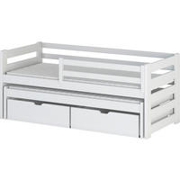 KIHÚZHATÓ ÁGY 90/200 cm  fehér  - fehér, Modern, faalapú anyag/fa (90/200cm) - MID.YOU