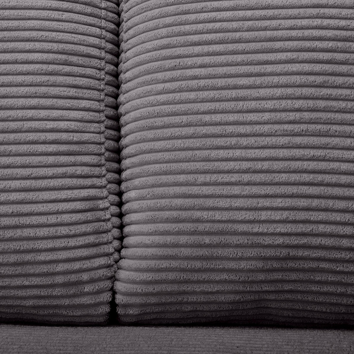 ECKSOFA in Cord Dunkelgrau  283/174 cm  - Dunkelgrau/Schwarz, Design, Textil/Metall (283/174cm) - Xora