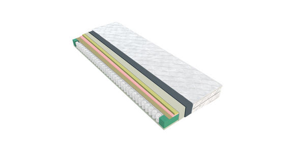 TASCHENFEDERKERNMATRATZE 120/200 cm - Weiß, Basics, Textil (120/200cm) - Sleeptex