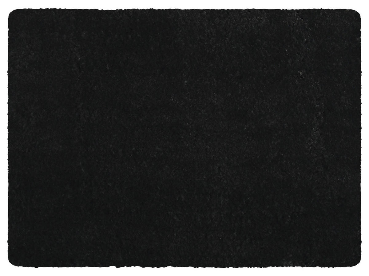 BADTEPPICH Schwarz 70/50 cm  - Schwarz, KONVENTIONELL (70/50cm) - Spirella