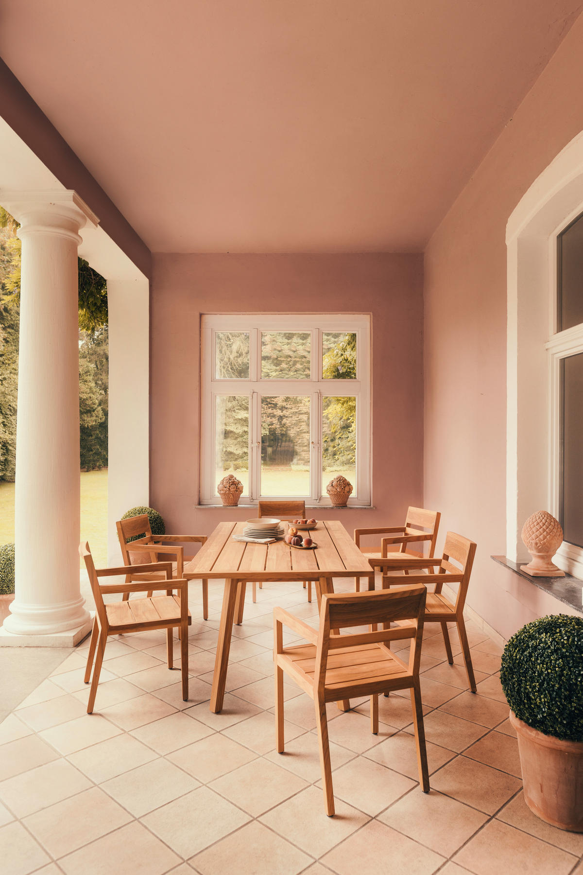 SITZBANKELEMENT 140/85/58 cm  in Teakfarben  - Teakfarben, Design, Holz (140/85/58cm) - Niehoff Garden