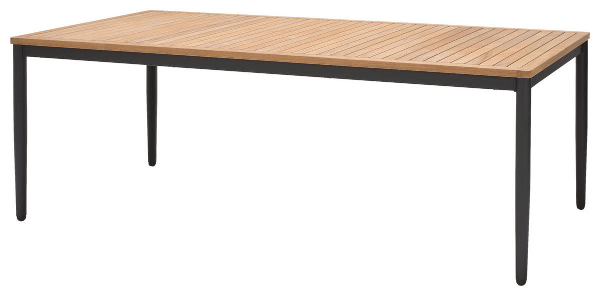 GARTENTISCH Metall Grau  - Grau, Design, Holz/Metall (201,1/75/90cm) - Ambia Garden