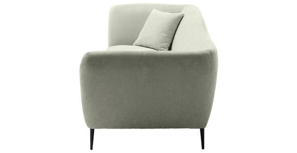 RÉCAMIERE Salbeigrün Chenille Zierkissen, Rücken echt  - Salbeigrün/Schwarz, KONVENTIONELL, Textil/Metall (224/70/97cm) - Hom`in