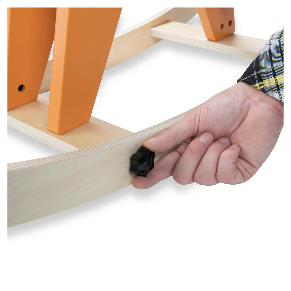 SCHAUKELTIER - Naturfarben/Orange, Basics, Holz (32,5/55/82cm) - Hauck