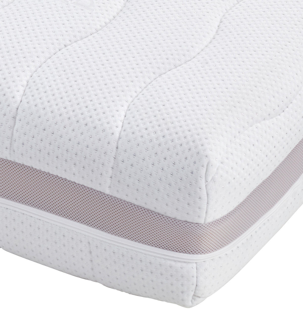 TASCHENFEDERKERNMATRATZE 90/200 cm Höhe ca. 22 cm 7 -Zonen - Weiß, Basics, Textil (90/200cm) - Livetastic