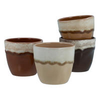 TASSENSET Squeezy Mocha Mousse 4-teilig  - Schlammfarben/Creme, Basics, Keramik (10/9cm) - Creatable