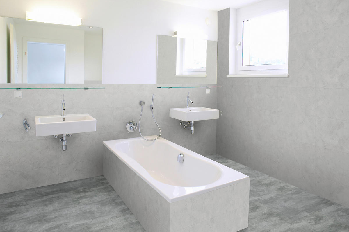 WANDPANEEL Revêt Design-Wandfliesen 12 Stück Hellgrau  - Hellgrau, MODERN, Kunststoff (60/30/0,37cm)