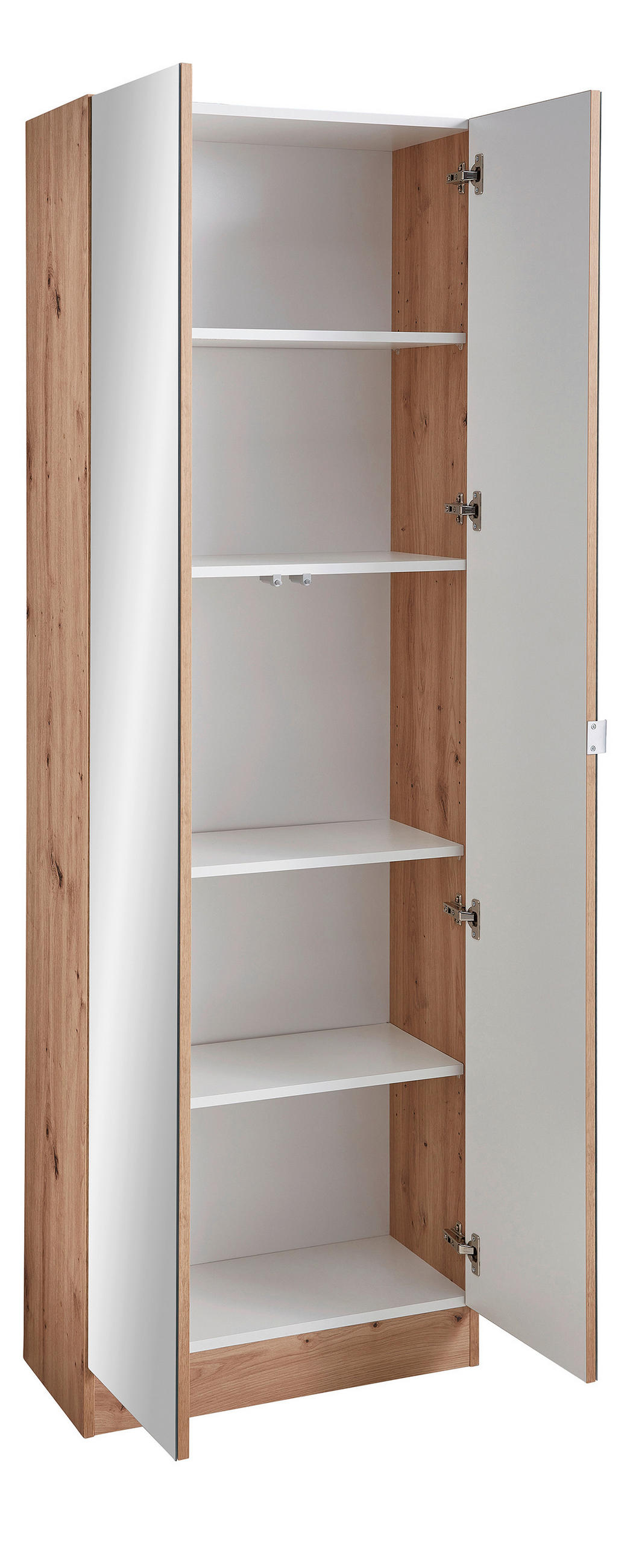 HOCHSCHRANK 65/195,5/33 cm  - Eichefarben, KONVENTIONELL, Glas/Holzwerkstoff (65/195,5/33cm) - Xora