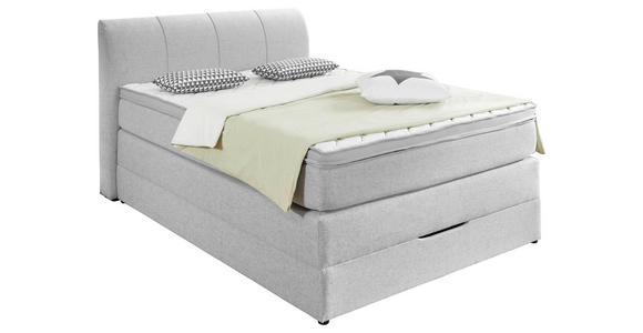 BOXSPRINGBETT 120/200 cm in Silberfarben - Silberfarben, KONVENTIONELL, Textil (120/200cm) - Carryhome