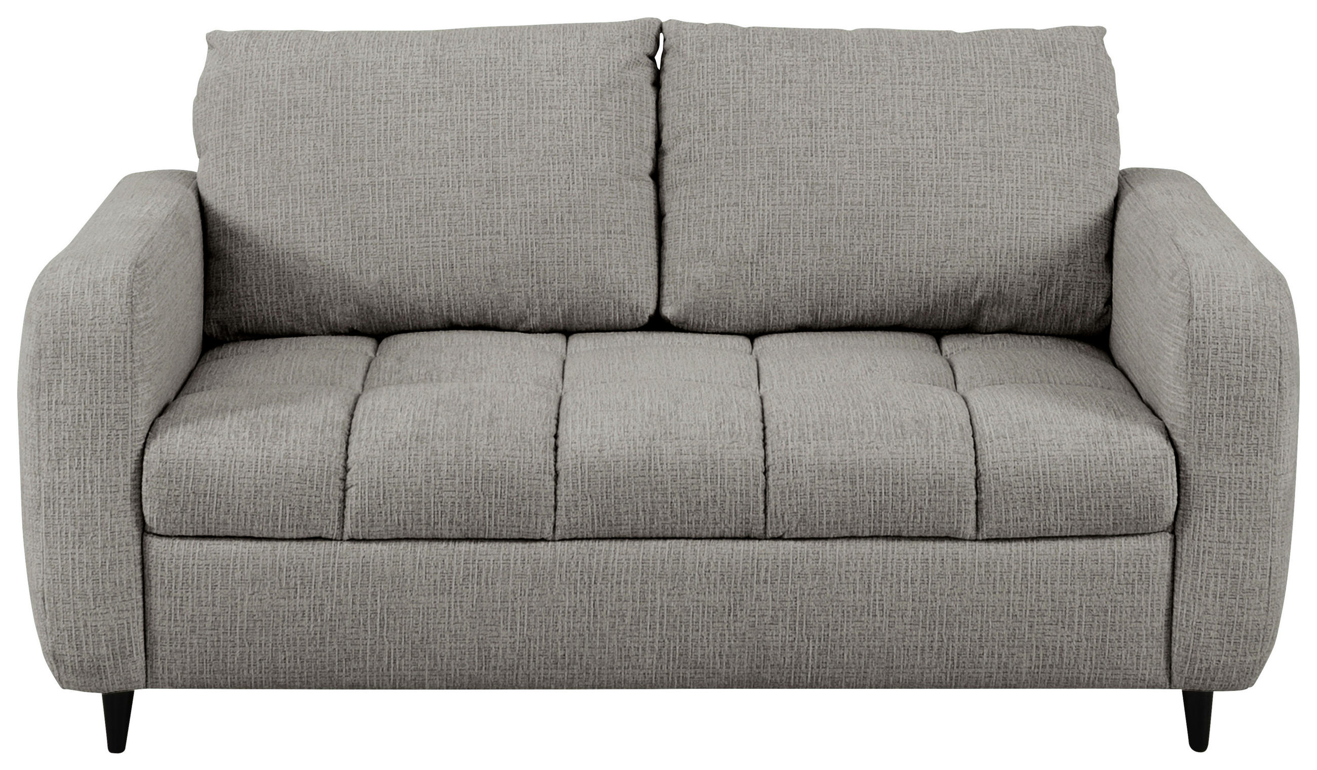 2-SITZER-SOFA Flachgewebe Dunkelgrau  - Dunkelgrau/Schwarz, MODERN, Holz/Textil (167/88/101cm) - Lomoco