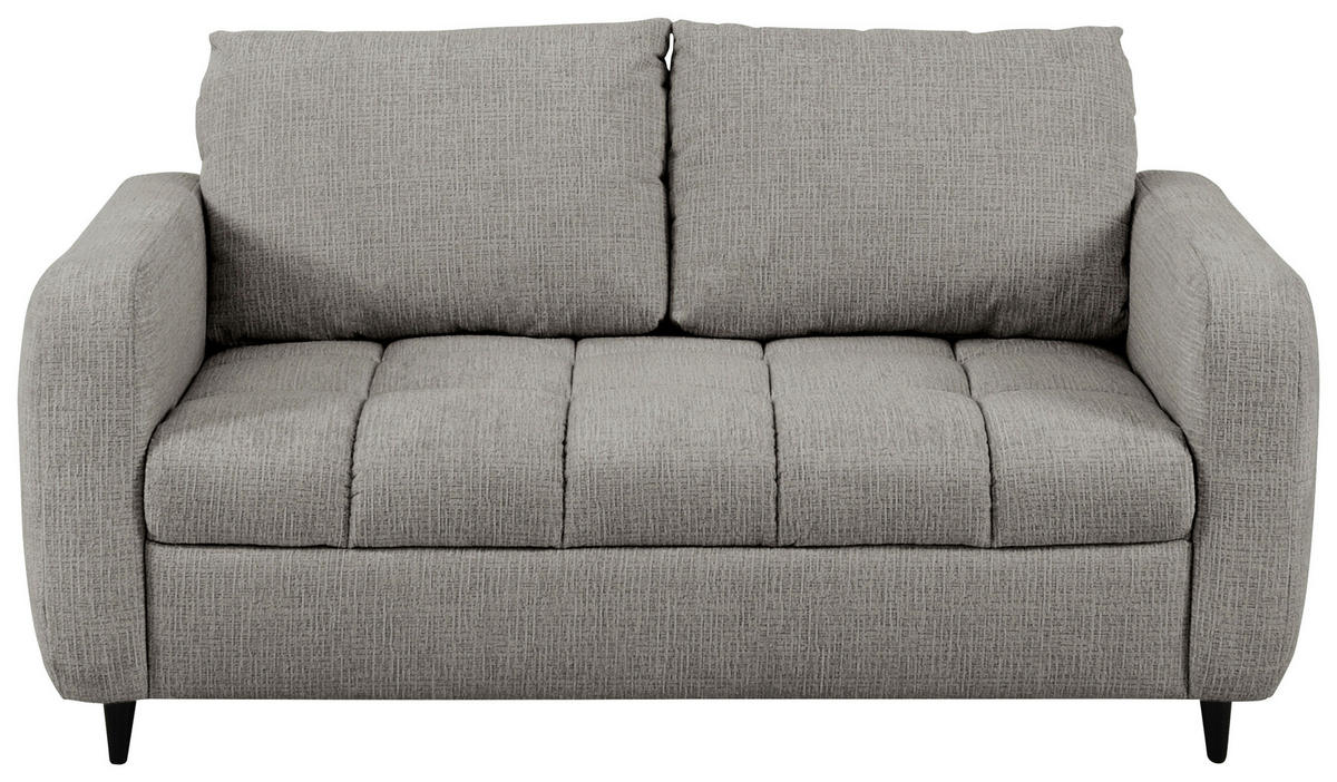 2-SITZER-SOFA Flachgewebe Dunkelgrau  - Dunkelgrau/Schwarz, MODERN, Holz/Textil (167/88/101cm) - Lomoco