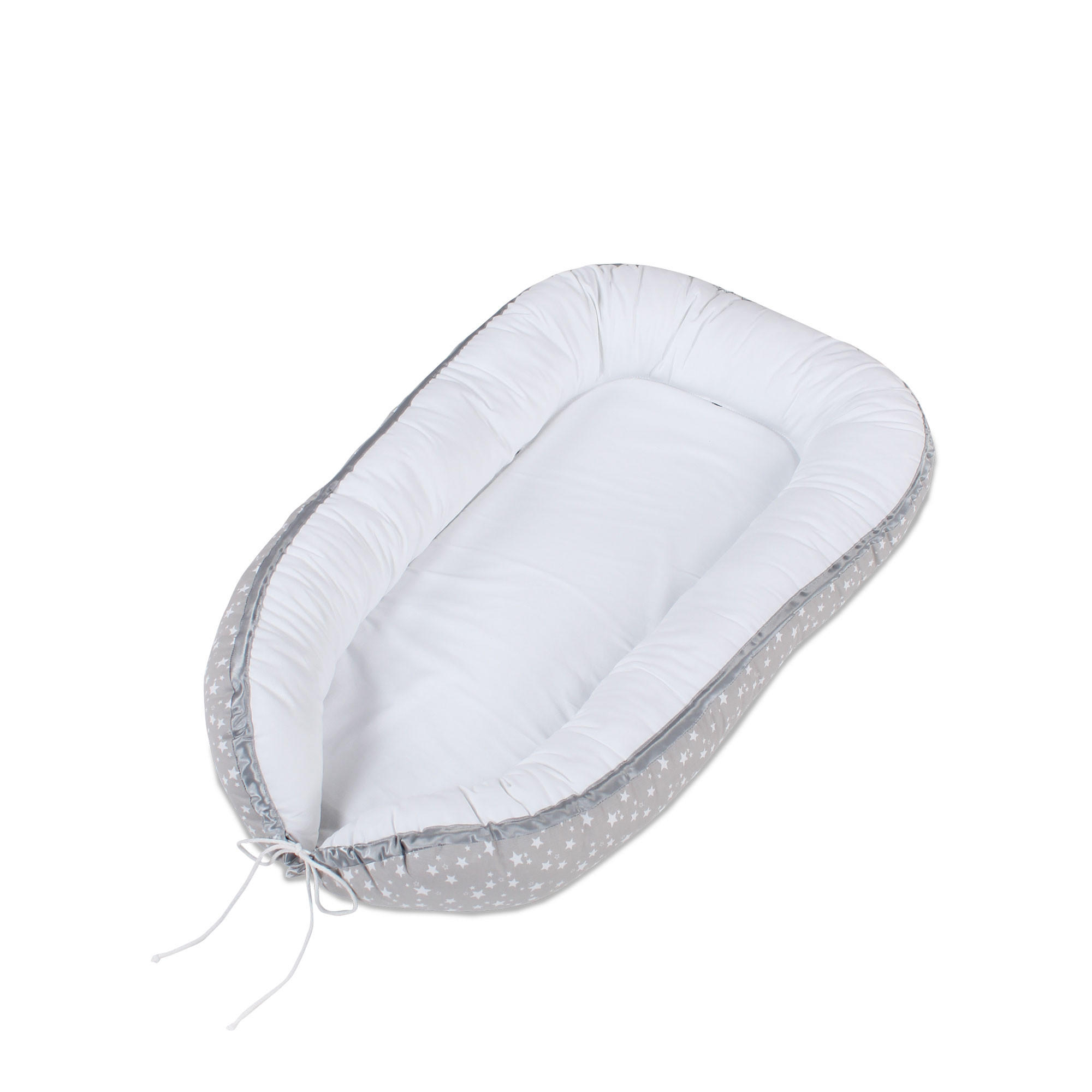 Kuschelnest Babybay  90/50/13 cm   - Hellgrau/Weiß, Basics, Textil (90/50/13cm) - Babybay