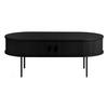 COUCHTISCH furniert 120/60/45 cm oval Schwarz  - Eichefarben/Schwarz, Trend, Holzwerkstoff/Metall (120/60/45cm) - home24